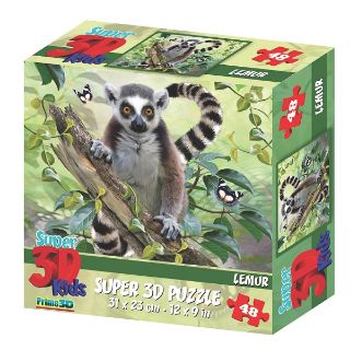 Obrázek z Puzzle 3D lemur 48 dílků 